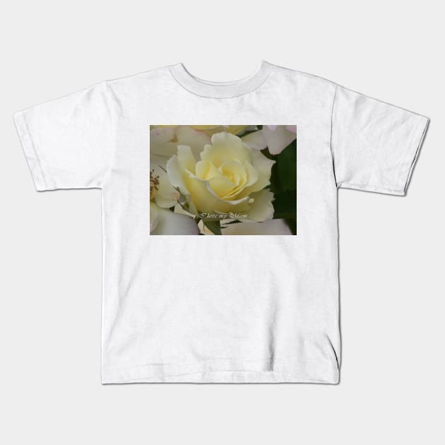 Mom's Yellow Rose Kids T-Shirt by Art by Caron